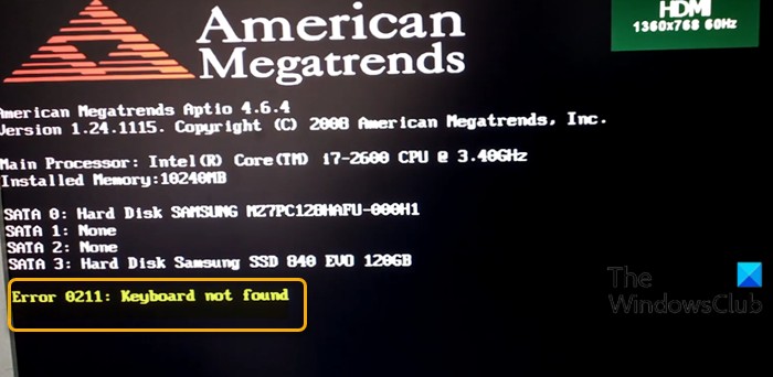 오류 0211:Windows 10에서 키보드를 찾을 수 없음 