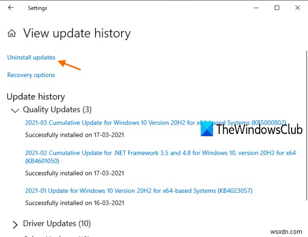 Windows 11/10에서 파일 기록 오류 80070005 수정 