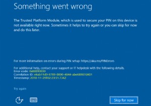 Windows 11/10에서 0xd00000e5, 0x8007139f, 0x80090030 PIN 오류 수정 