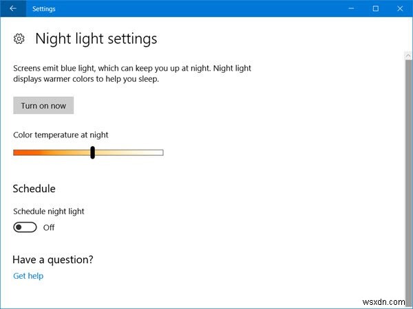 Windows 11/10에서 블루 라이트 필터링 활성화 또는 야간 조명 켜기/끄기 
