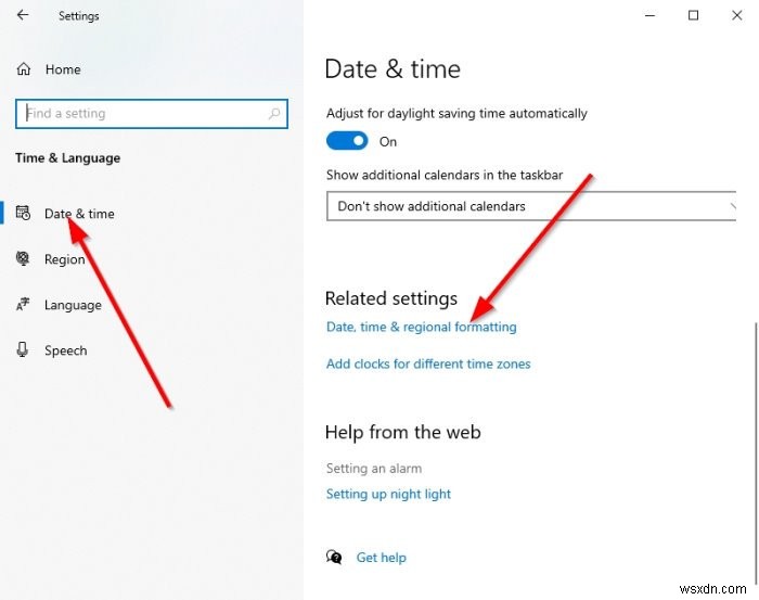Windows 10에서 24시간제를 12시간제로 변경하는 방법 
