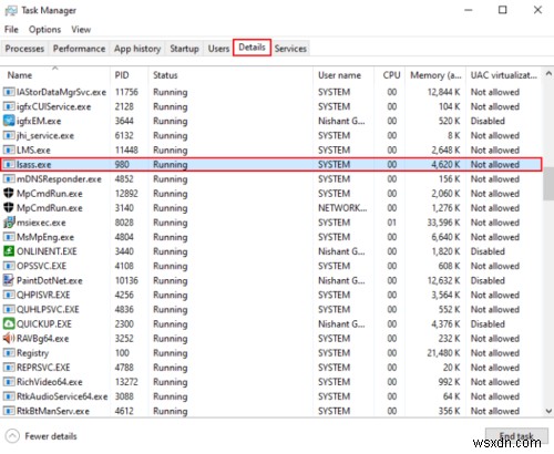 Windows 10의 lsass.exe는 무엇이며 바이러스인지 어떻게 알 수 있습니까? 