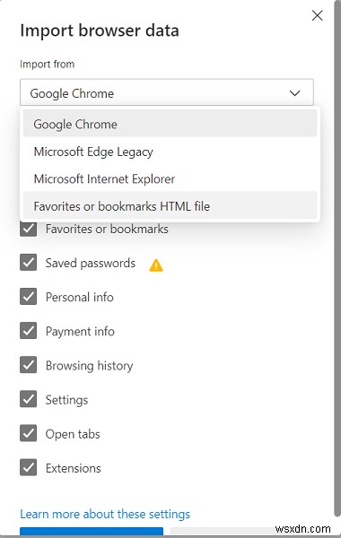 Microsoft Edge 브라우저에서 즐겨찾기를 관리하는 방법 