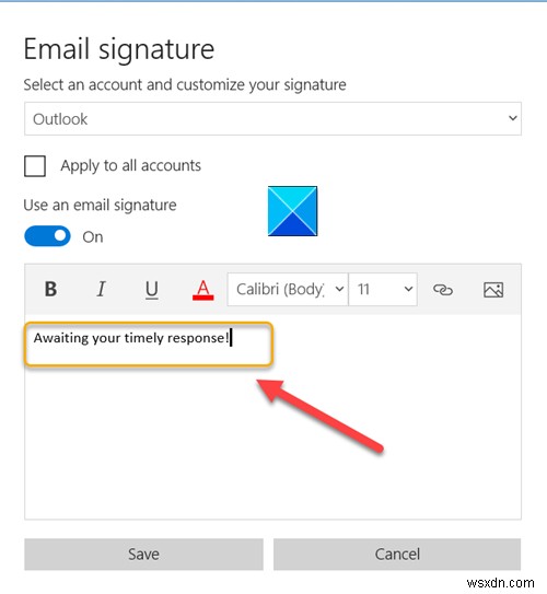Windows 11/10의 메일 앱에서 이메일 서명을 변경하는 방법 