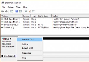 Windows 11/10에서  알 수 없음(초기화되지 않음)  디스크 오류 해결 방법
