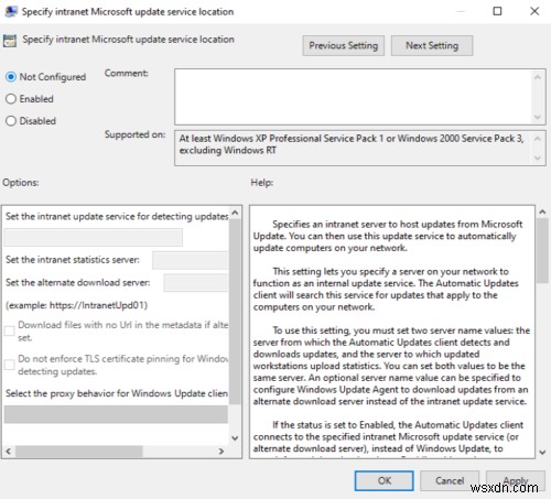 Windows Server 업데이트 서비스 오류 코드 0x80072EE6 수정 