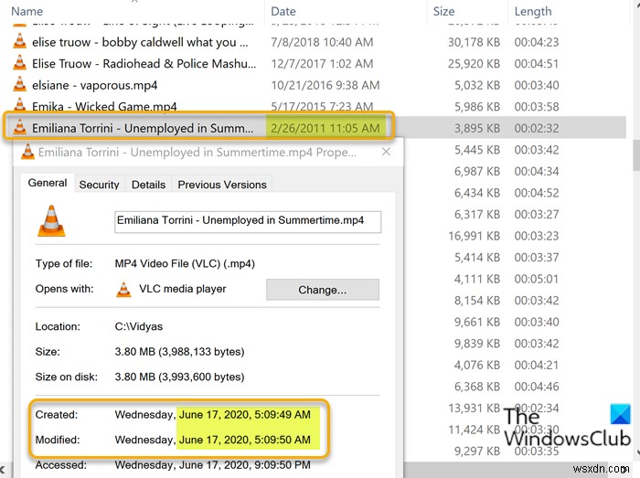 Windows 11/10의 탐색기에서 잘못된 날짜를 표시하는 파일 