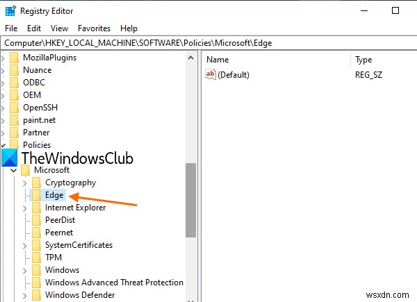 Windows 10 레지스트리를 사용하여 Microsoft Edge에서 게스트 모드 활성화 또는 비활성화 