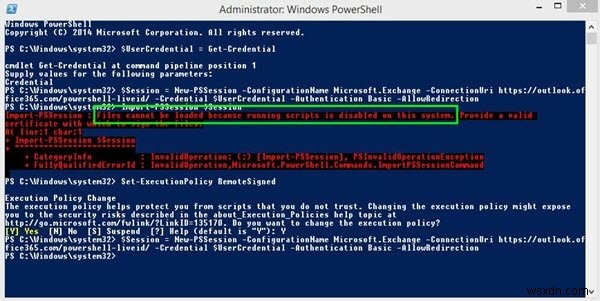 PowerShell:이 시스템에서 스크립트 실행이 비활성화되어 있으므로 파일을 로드할 수 없습니다. 
