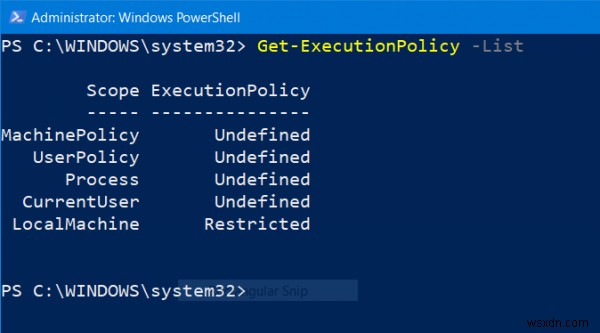 PowerShell:이 시스템에서 스크립트 실행이 비활성화되어 있으므로 파일을 로드할 수 없습니다. 