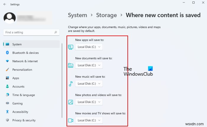 Windows 11/10에서 문서, 음악, 사진, 비디오의 기본 저장 위치 변경 