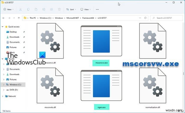 Windows 11/10의 mscorsvw.exe는 무엇입니까? 