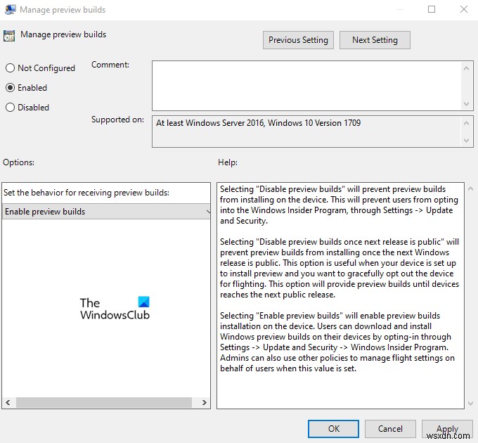 Windows 11/10에서 Windows 참가자 프로그램 설정을 비활성화하는 방법 