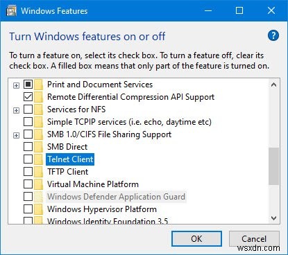 Windows 11/10에서 명령 프롬프트 또는 제어판을 통해 텔넷 활성화 