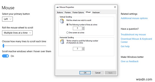 Windows 11/10에서 터치패드 및 마우스 가운데 클릭 버튼을 사용하는 방법 
