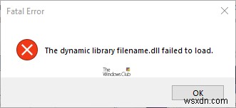 Windows 11/10 컴퓨터에서 DLL 파일을 로드하지 못했습니다. 