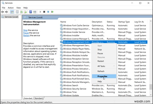 Windows Management Instrumentation 오류 1083 수정 