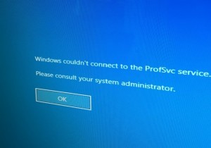 Windows에서 ProfSVC 서비스에 연결할 수 없습니다 오류 해결 방법