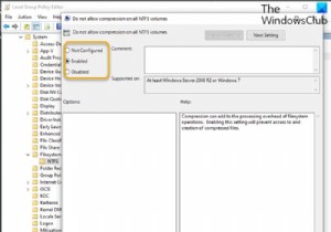 Windows 11/10에서 NTFS 파일 압축 활성화 또는 비활성화하는 방법