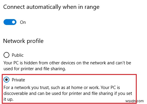 Windows에는 이 장치에 대한 네트워크 프로필이 없습니다. 
