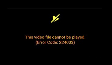 이 비디오 파일을 재생할 수 없습니다. 오류 코드 224003 수정 