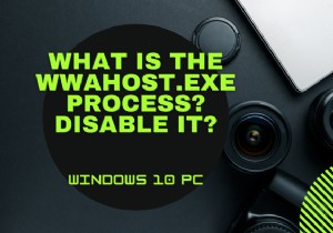 Windows 10의 WWAHost.exe 프로세스란? 삭제해도 될까요?