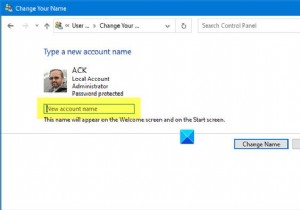 Windows 11/10에서 사용자 계정 이름을 변경하는 방법 