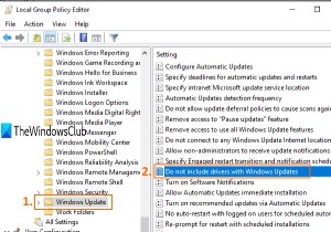 레지스트리 또는 그룹 정책 편집기를 사용하여 Windows 품질 업데이트를 통해 드라이버 업데이트 차단 