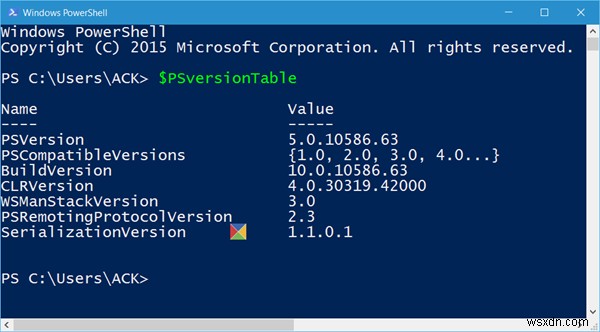 Windows 11/10에서 PowerShell 버전을 확인하는 방법 
