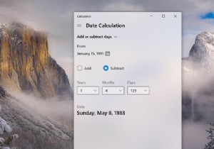 Windows 계산기를 사용하여 날짜 계산을 수행하는 방법 