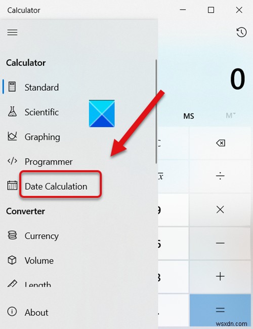 Windows 계산기를 사용하여 날짜 계산을 수행하는 방법 