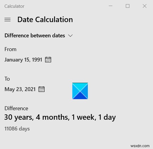 Windows 계산기를 사용하여 날짜 계산을 수행하는 방법 