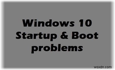 Windows 시작 및 부팅 문제 – 고급 문제 해결 