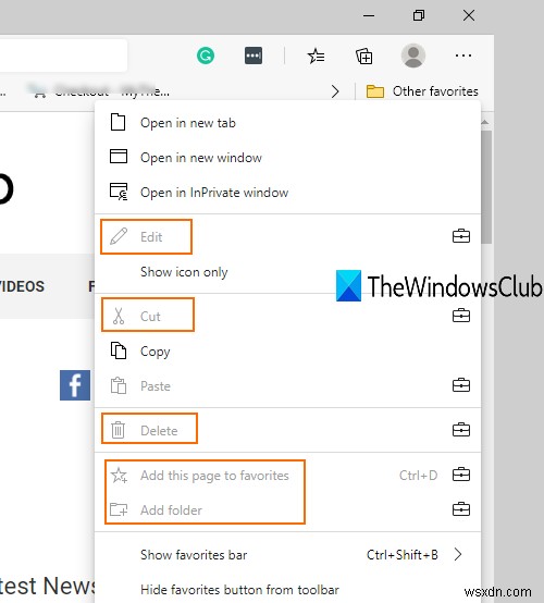 Windows 10의 Microsoft Edge에서 즐겨찾기 변경을 방지하는 방법 