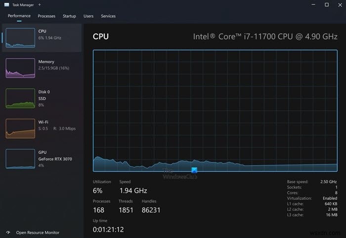 Windows 11/10에서 작업 관리자를 여는 방법 