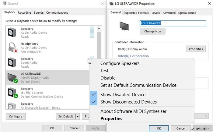 Windows 11/10에서 HDMI 오디오 장치가 감지되지 않음 