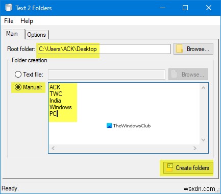 Windows 11/10에서 이름이 다른 여러 폴더를 한 번에 만드는 방법 