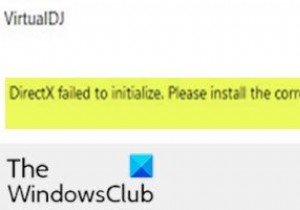 Windows 11/10에서  DirectX 초기화 실패  오류 해결 방법