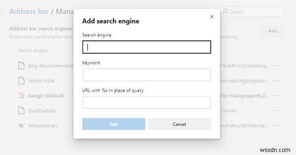 새로운 Microsoft Edge Chromium 브라우저에서 기본 검색 엔진을 변경하는 방법 