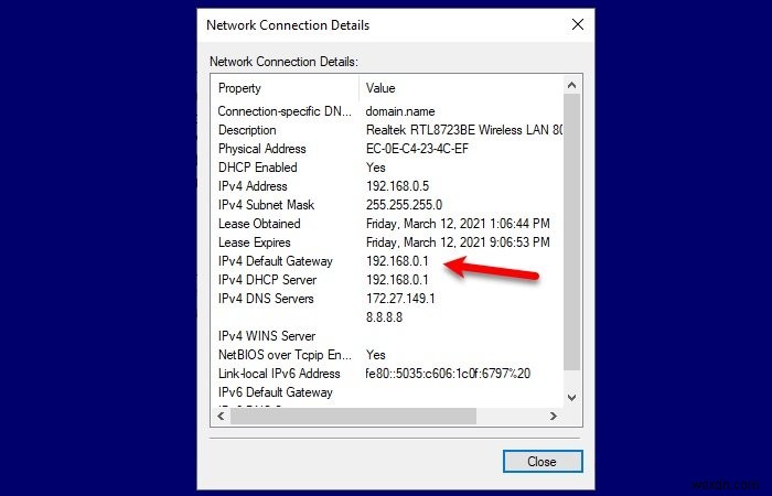 Windows 10에서 라우터 IP 주소를 찾는 방법 