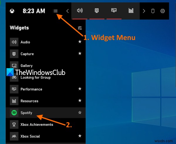 Windows zpc의 Xbox Game Bar를 통해 PC 게임에서 Spotify를 사용하는 방법 