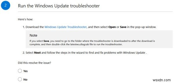 Microsoft의 온라인 문제 해결사를 사용하여 Windows 업데이트 오류 수정 