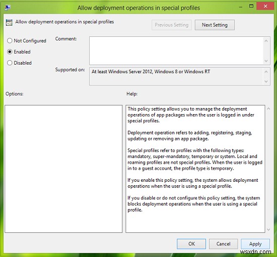 Windows 10의 특수 프로필에 대한 배포 작업 허용 
