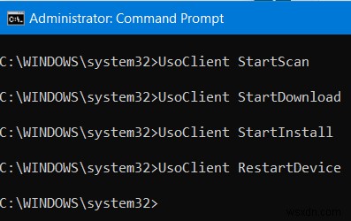 Windows 11/10의 명령줄에서 Windows 업데이트를 실행하는 방법 