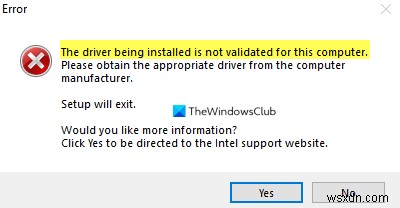Windows 10에서 이 컴퓨터 오류에 대해 설치 중인 드라이버의 유효성이 검사되지 않는 문제 수정 
