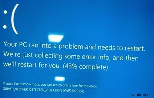 Windows 11/10에서 wdf01000.sys BSOD 수정 