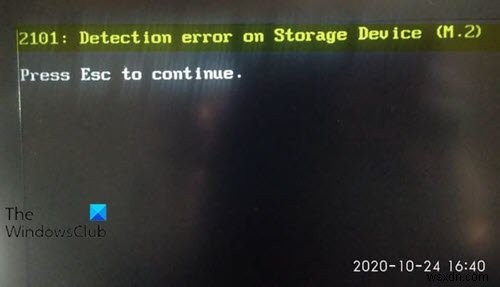 2101 수정:Windows 11/10의 저장 장치 감지 오류 
