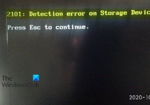 2101 수정:Windows 11/10의 저장 장치 감지 오류 
