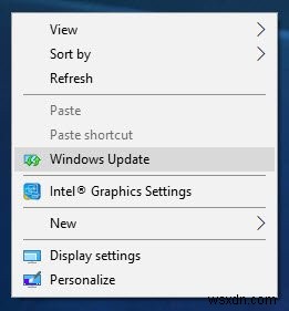 Windows 11/10의 상황에 맞는 메뉴에 Windows 업데이트를 추가하는 방법 