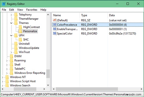 Windows 11/10에서 컬러 창 제목 표시줄을 얻는 방법 